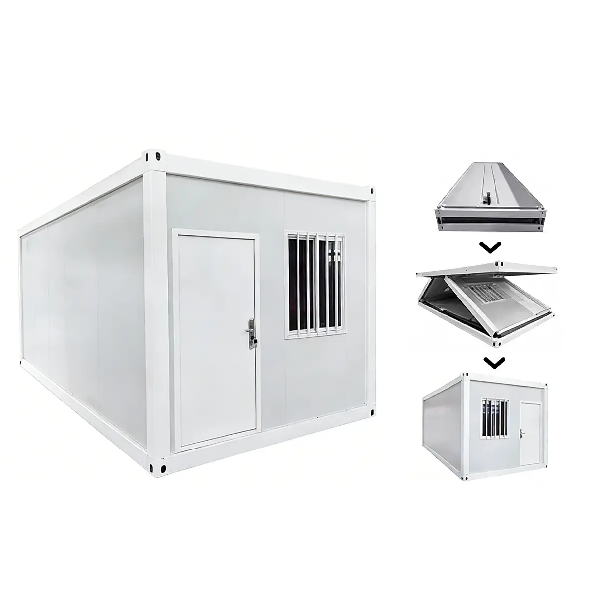 Maison de conteneur pliable de type Z