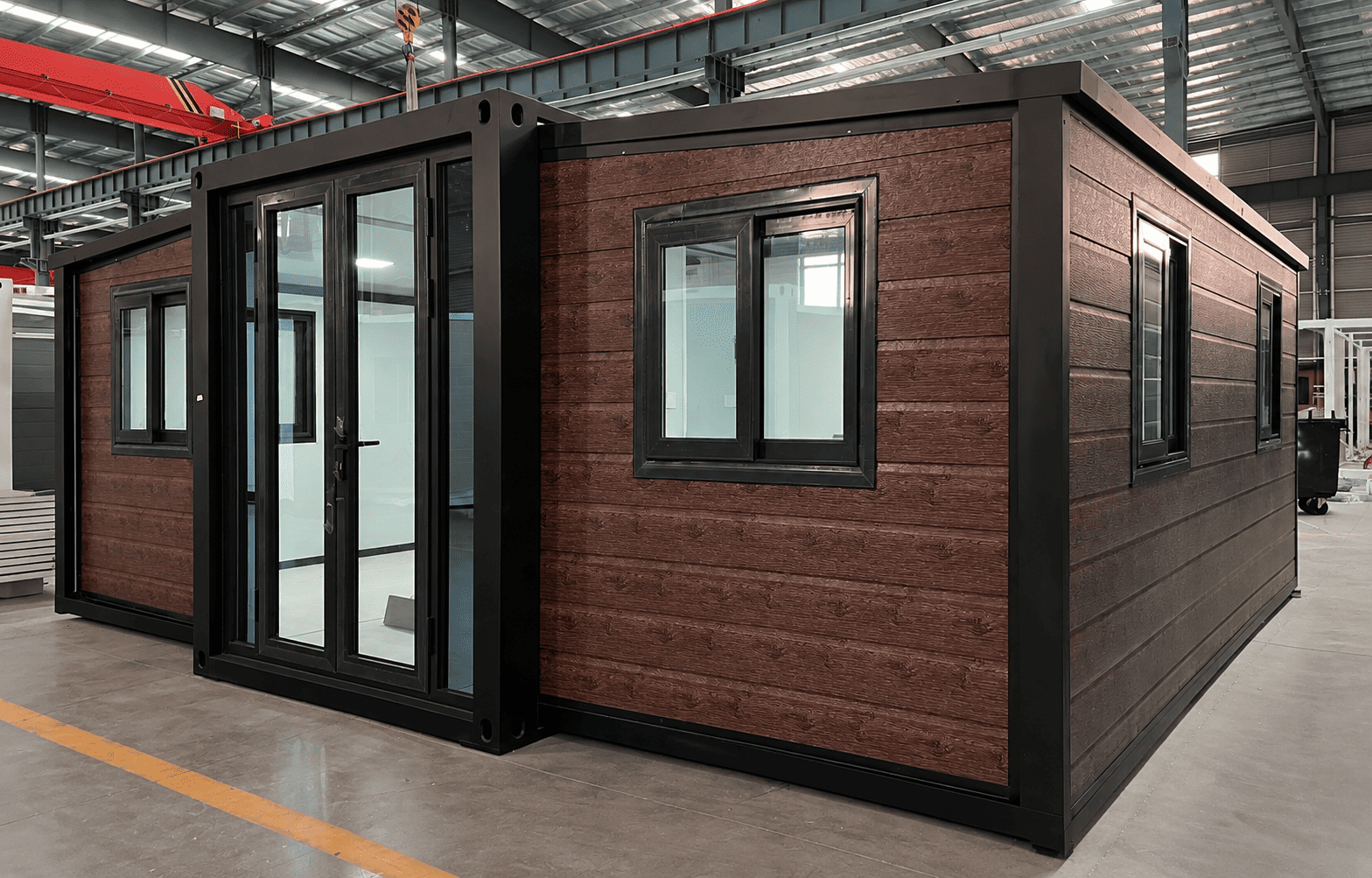 Casa Box Conteneur extensible de 20 pieds Accueil | Cabine modulaire gris anthracite