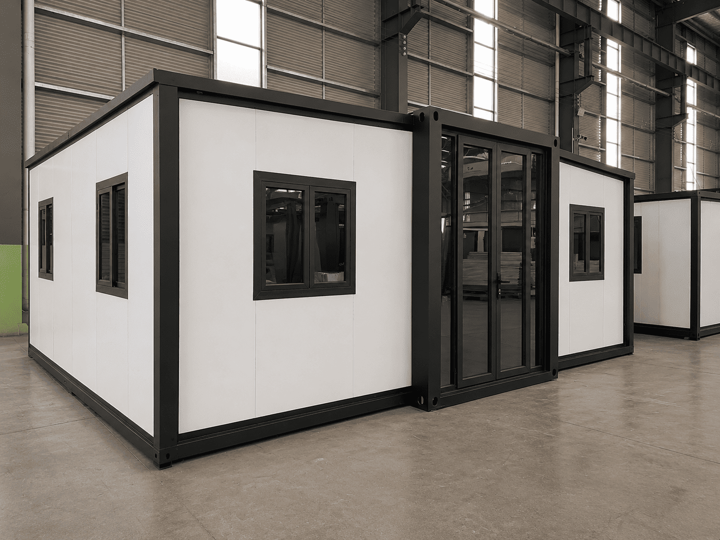 Casa Box Maison conteneur extensible de 20 pieds | Minimaliste Noir &amp; Blanc 2B1B