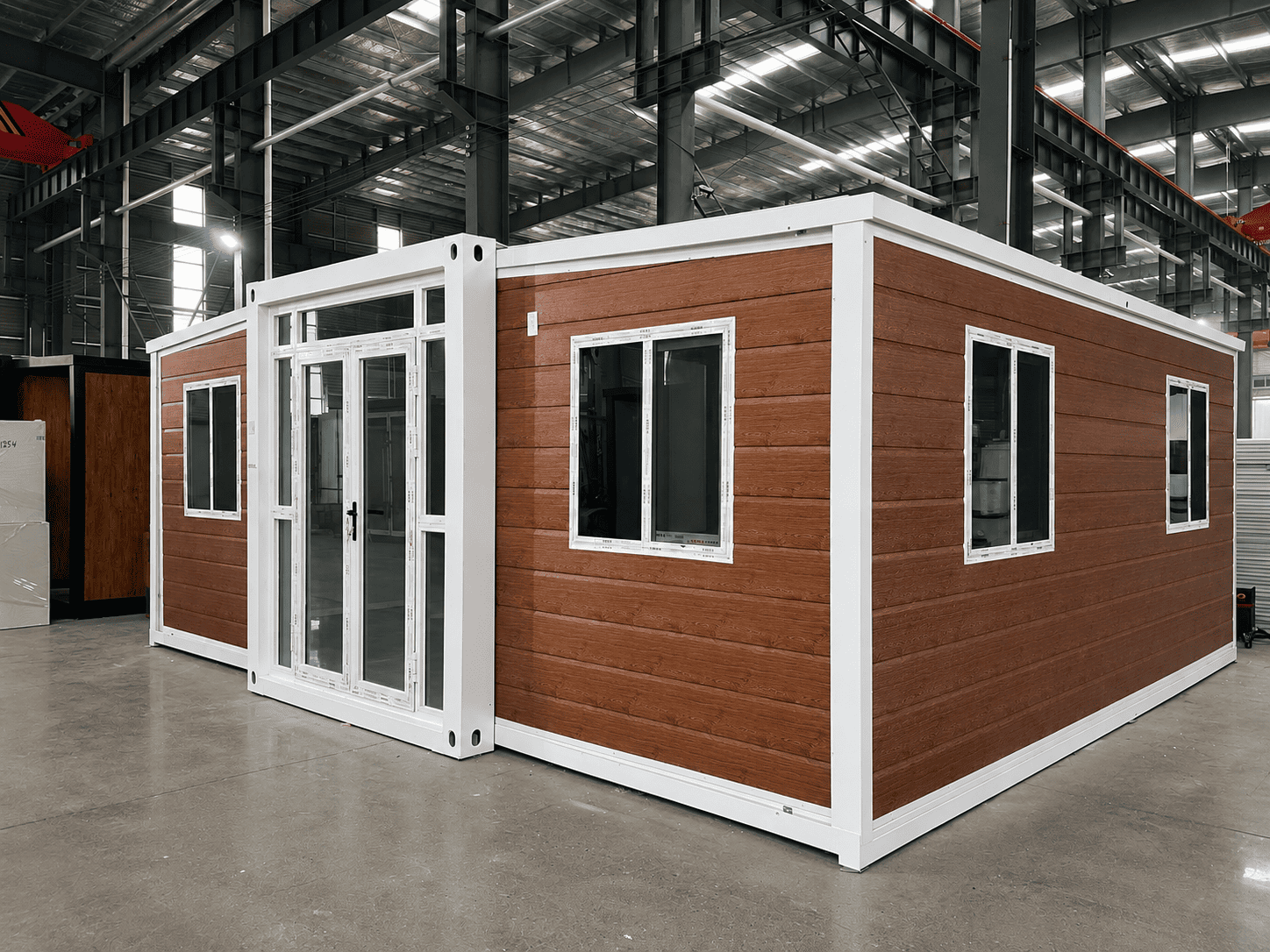 Casa Box Maison conteneur extensible de 20 pieds | Cabane de vill&eacute;giature en bois classique