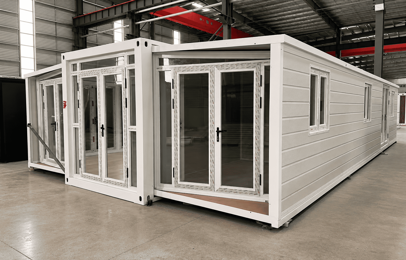 Casa Box Conteneur extensible de 40 pieds Accueil | Salle d'exposition commerciale lumineuse