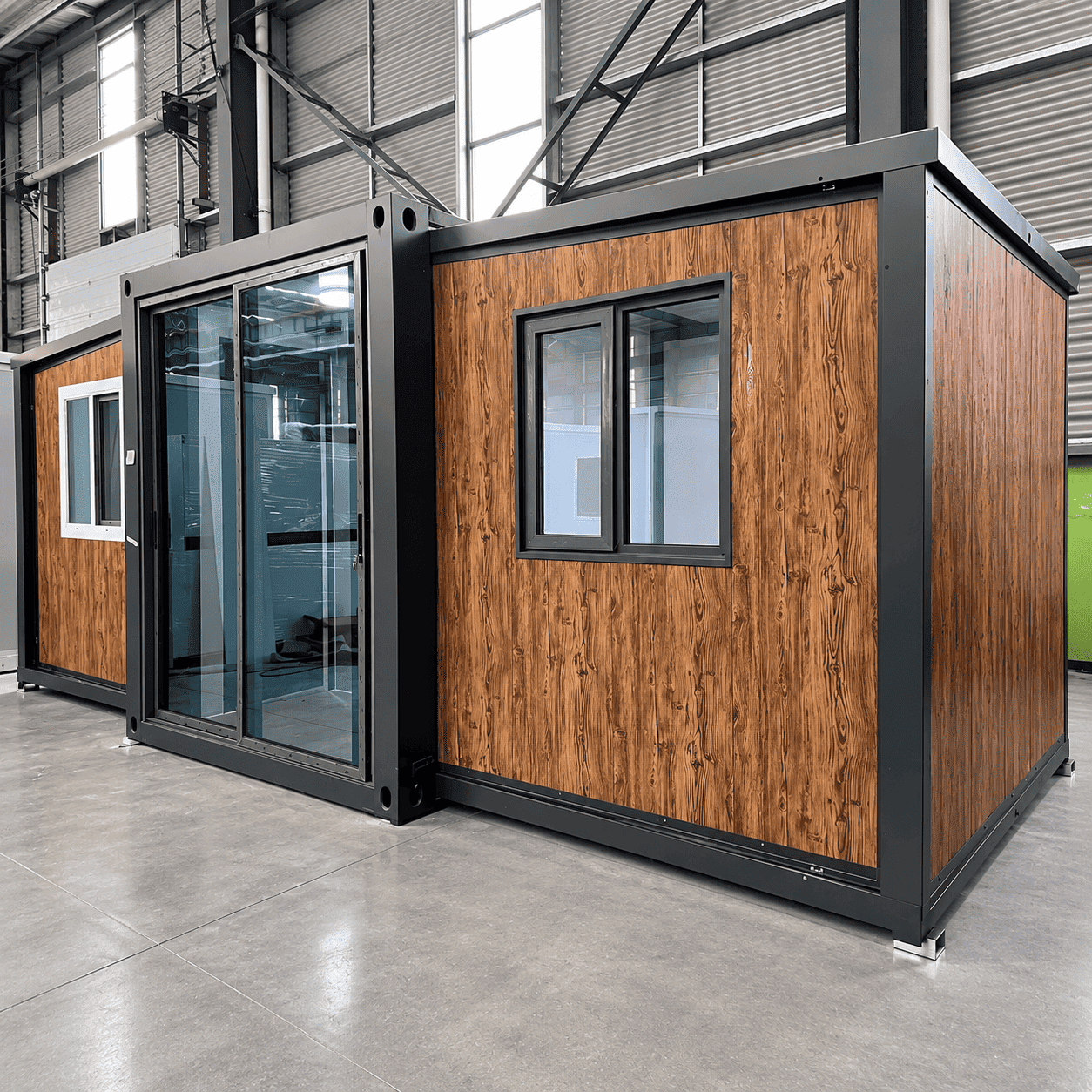 Casa Box Maison conteneur extensible de 10 pieds | Cabine &agrave; portes coulissantes en bois