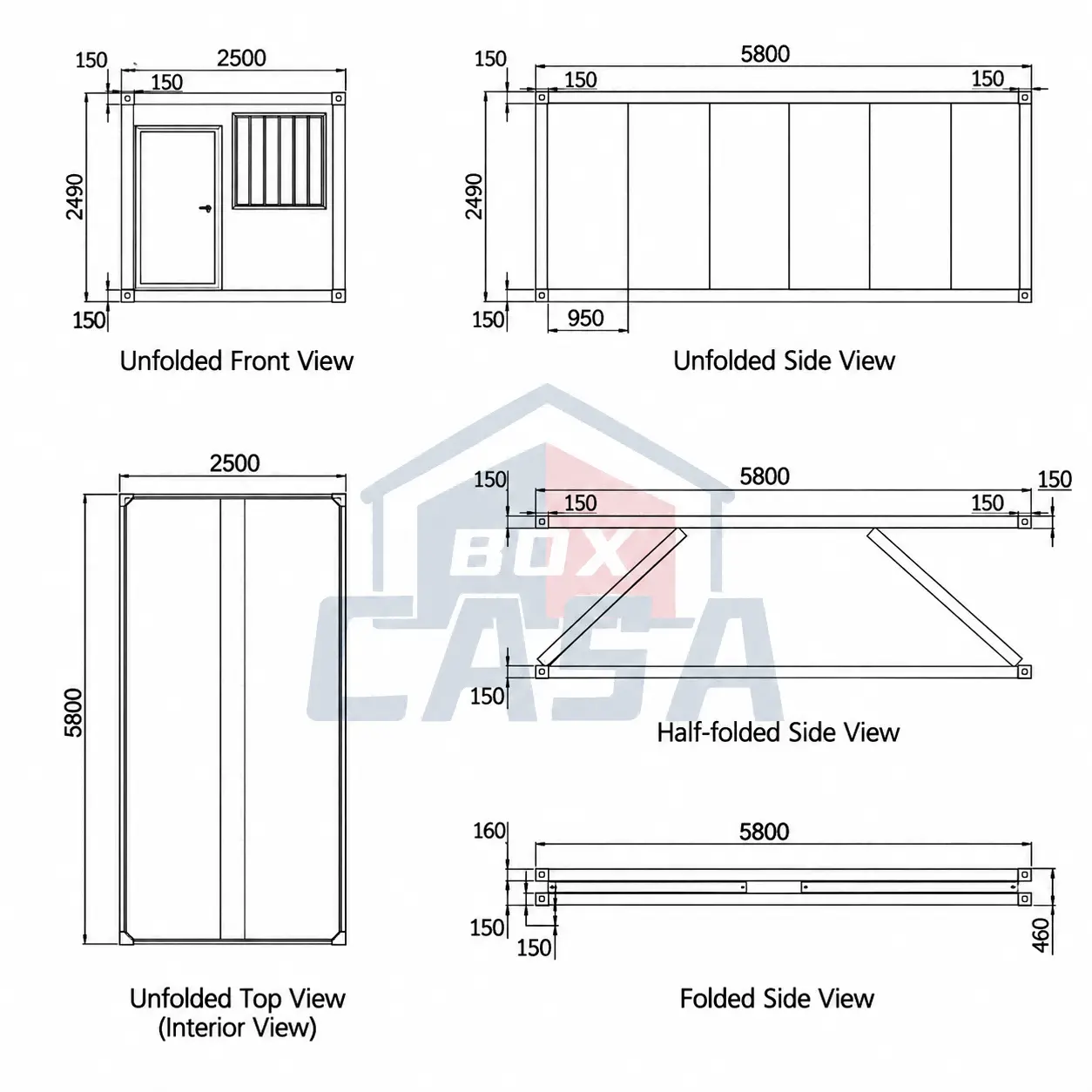 Conteneur pliable de type Z